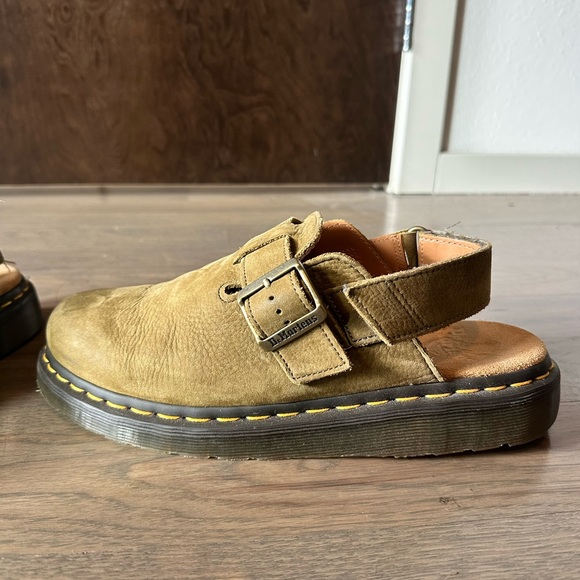 Dr. Martens Olive Green Suede Buckle Slip-On Loafers - Picture 4 of 4
